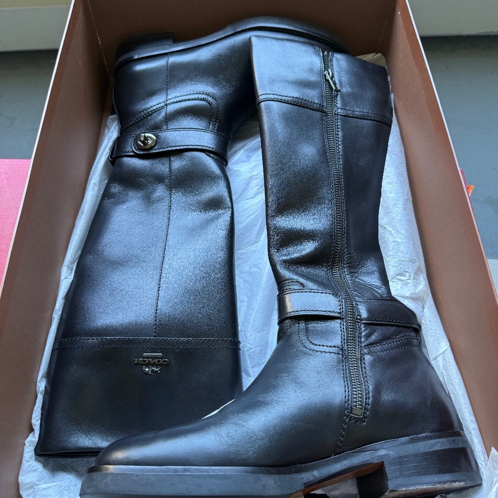 COACH “EVA” Calf Leather Skinny Riding Boots - US7 - Picture 4 of 9